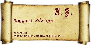 Magyari Zágon névjegykártya